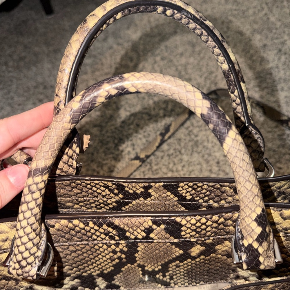 Michael Kors Snake Print Satchel Crossbody - Picture 10 of 13
